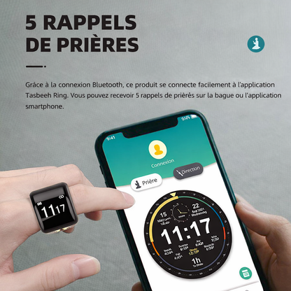 DEEN URBAN™ - Chapelet electronique avec application mobile ( tapis de prière + bouteille eau zamzam offerts)