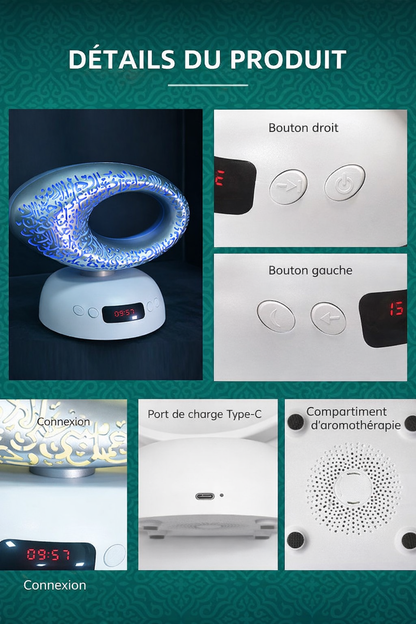 DEEN URBAN™ - Lampe Islamique Coran Décoratif et Connectée