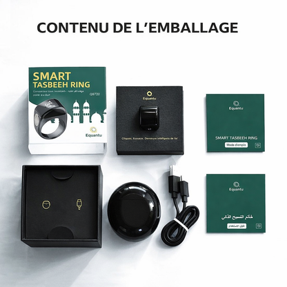 DEEN URBAN™ - Chapelet electronique avec application mobile ( tapis de prière + bouteille eau zamzam offerts)