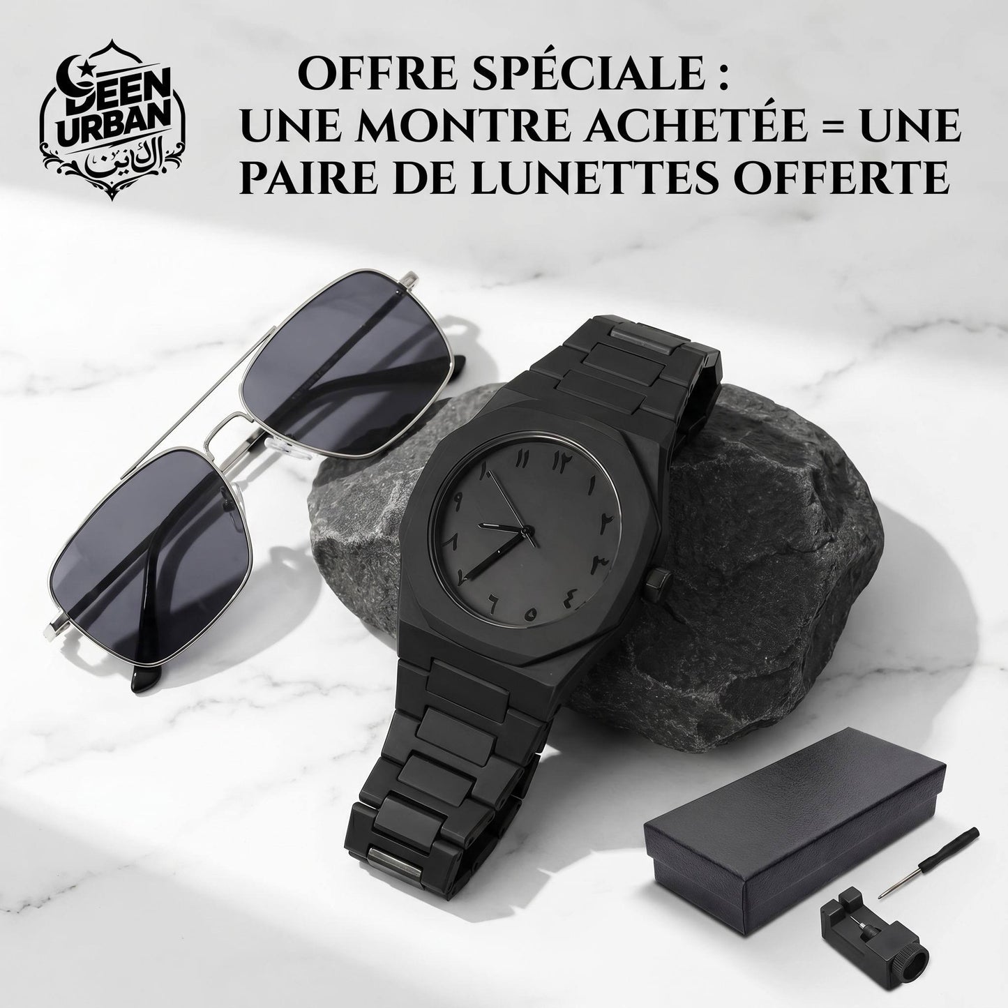 DEEN URBAN™- Pack DUO Élégance ( Montre achetée = lunette anti-UV offerte )